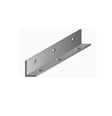 Angulo de aluminio 1-4  de 3 x2 x300mm con 3 barrenos anodizado natural mate
