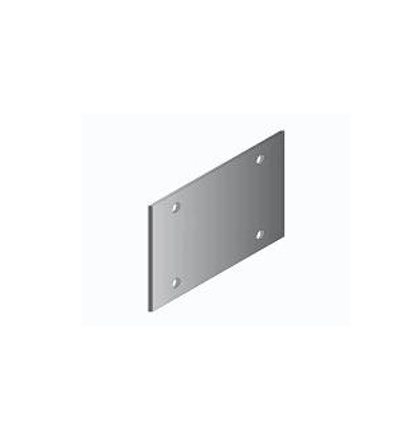 Placa de extension de 150mm x 175 mm x 1-4  con 4 barrenos aluminio anodizado natural mate