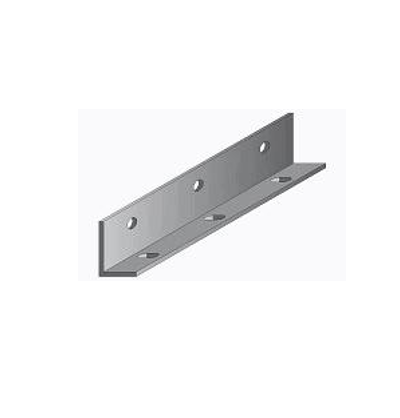 Angulo de aluminio 1-4  de 3 x2 x350mm con 3 barrenos anodizado natural mate