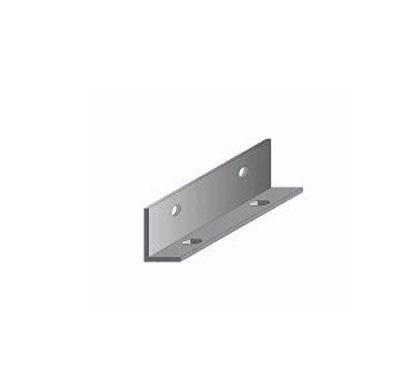 Angulo de aluminio 1-4  de 3 x2 x250mm con 2 barrenos anodizado natural mate