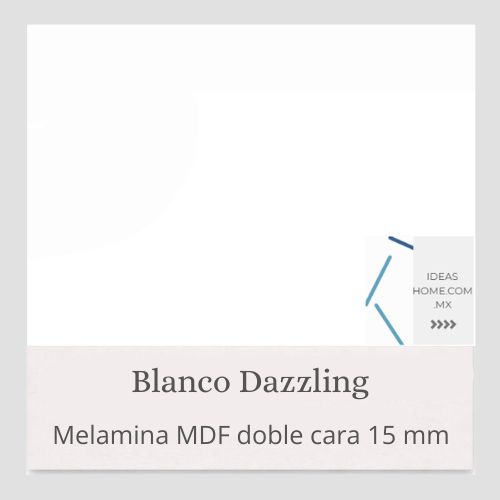 MELAMINA MDF 15 MM DOBLE CARA COLOR BLANCO DAZZLING