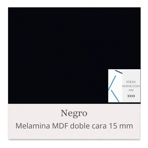 MELAMINA MDF 15 MM DOBLE CARA COLOR NEGRO