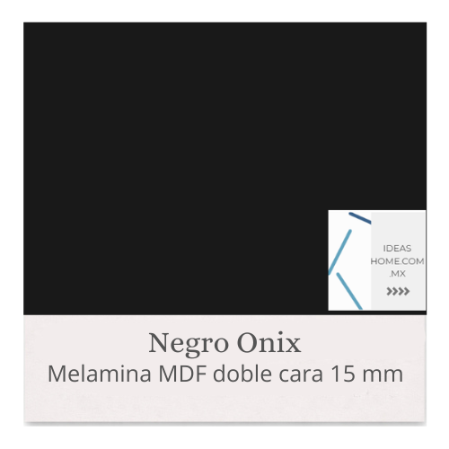 MELAMINA MDF 15 MM DOBLE CARA COLOR NEGRO ONIX