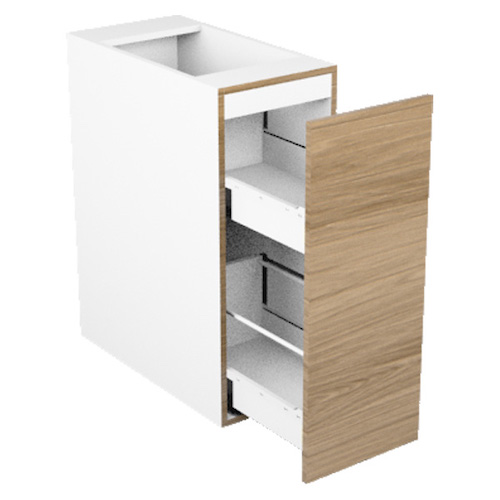 "MODULO PARA COCINA ESPECIERO DE CIERRE LENTO, UNA PUERTA CON JALADERA, COMPARTIMENTO PARA CUBIERTOS  18 X 74 X 58 LINEA ESTANDAR"