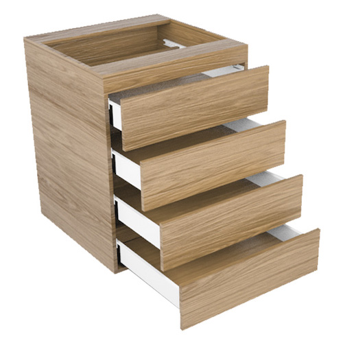 MODULO PARA COCINA CAJONERA CUATRO CAJONES CIERRE SUAVE CON SISTEMA PUSH 45 X 74 X 58 LINEA PLUS