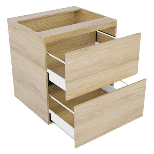 MODULO PARA COCINA CACEROLERO DOS CAJONES CON SISTEMA PUSH 60 X 74 X 58 LINEA PLUS