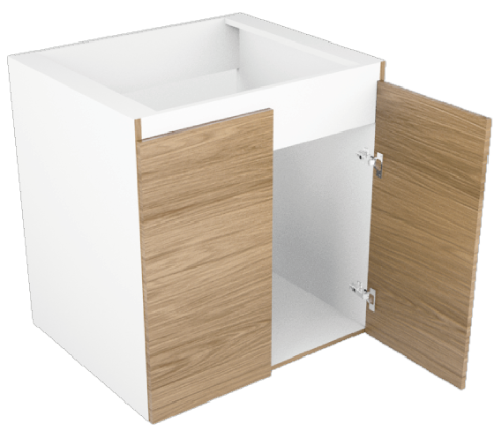 "MODULO PARA COCINA FREGADERO DOS PUERTAS CON JALADERA, SIN FONDO  120 X 74 X 58 LINEA ESTANDAR"
